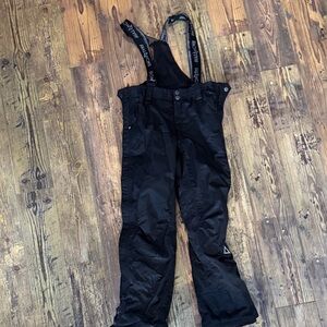 Black Race Ski Pants with Suspenders and full lateral zip